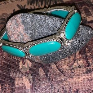 gorgeous teal and silver bracelet